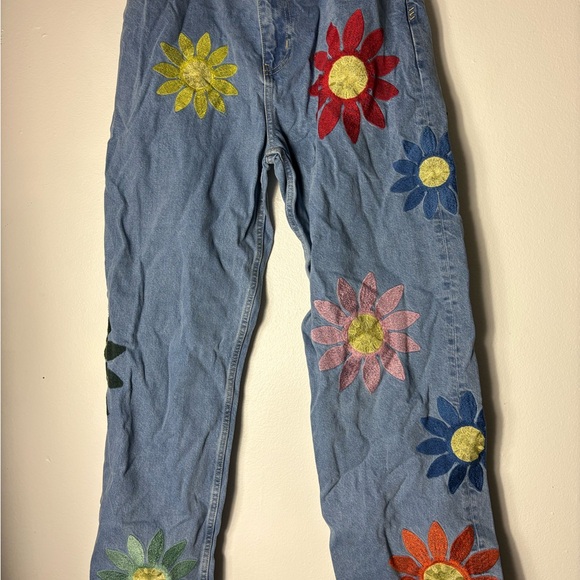 Urban outfitters Floral Embroidered Denim Jeans - Picture 2 of 10